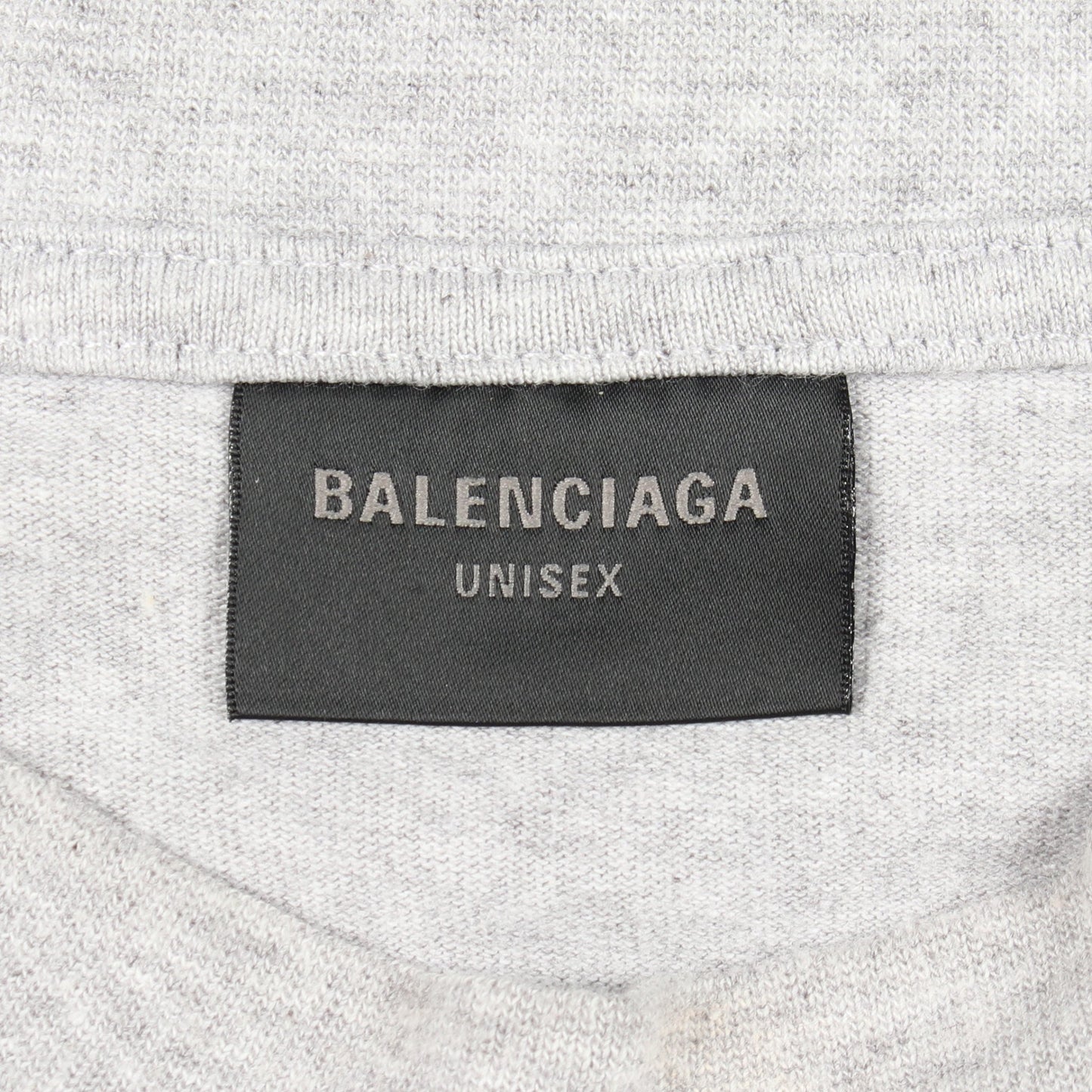 Be Kind Tee ロゴ刺繍 ヴィンテージ加工 ユーズド加工 長袖Tシャツ コットン グレー バレンシアガ トップス BALENCIAGA
