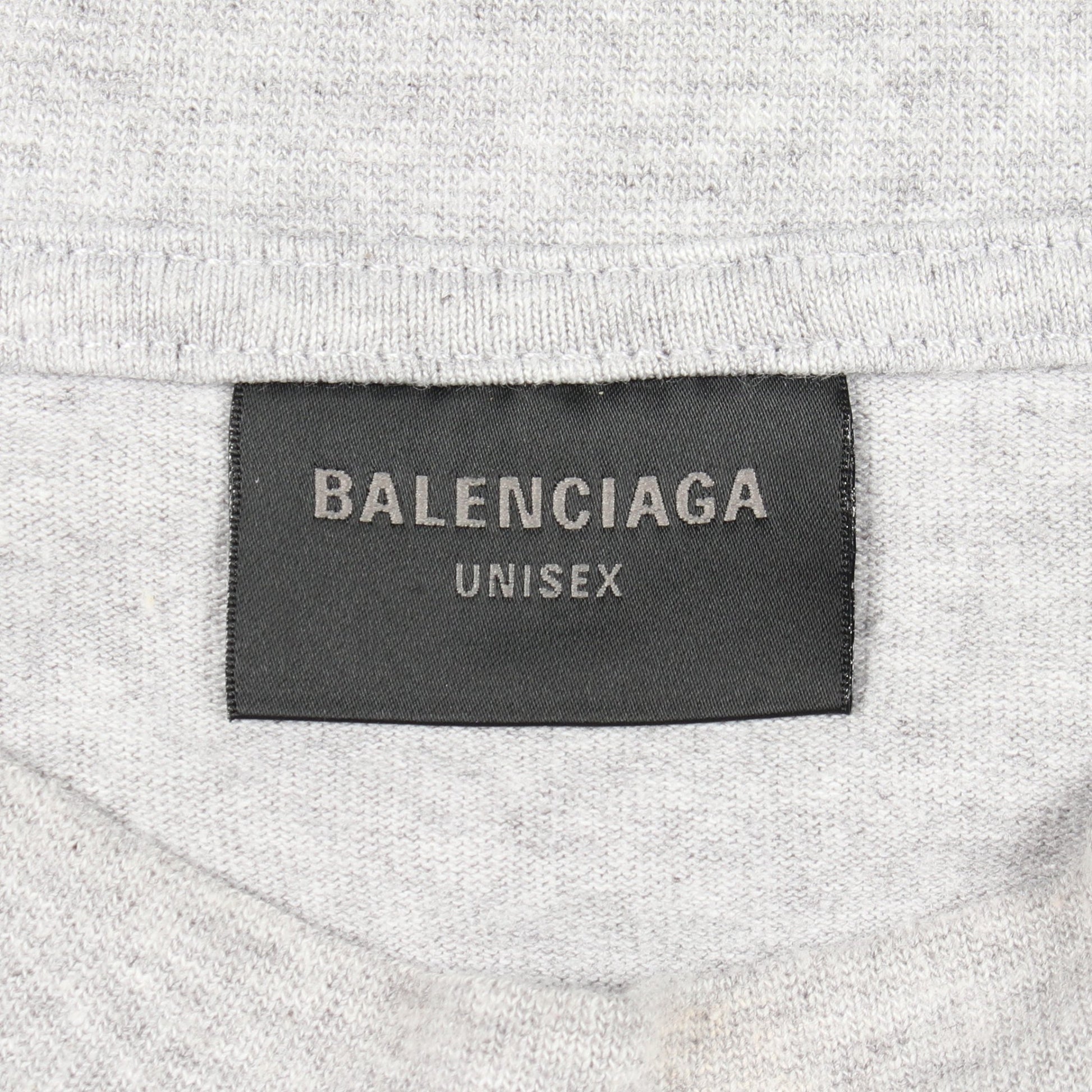 Be Kind Tee ロゴ刺繍 ヴィンテージ加工 ユーズド加工 長袖Tシャツ コットン グレー バレンシアガ トップス BALENCIAGA