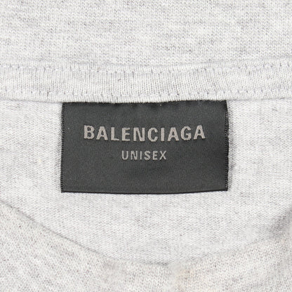 Be Kind Tee ロゴ刺繍 ヴィンテージ加工 ユーズド加工 長袖Tシャツ コットン グレー バレンシアガ トップス BALENCIAGA