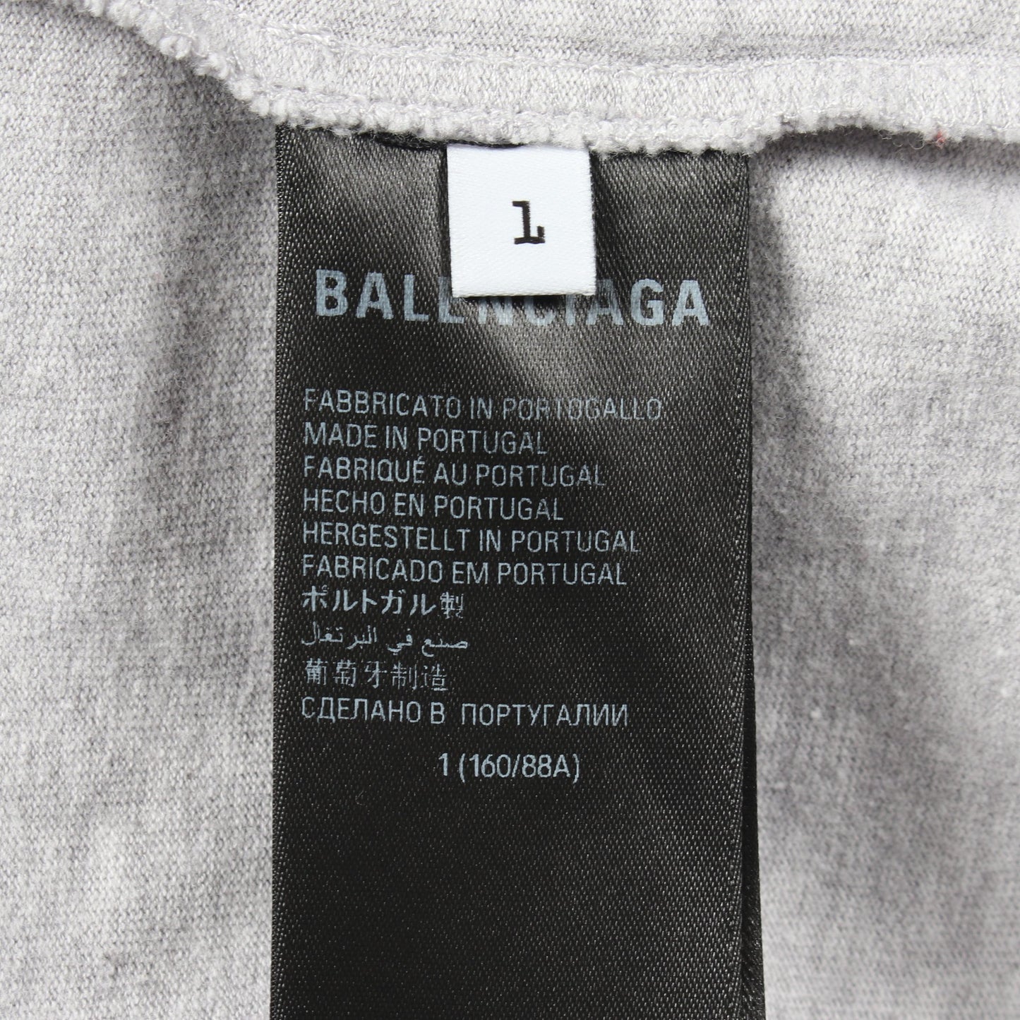Be Kind Tee ロゴ刺繍 ヴィンテージ加工 ユーズド加工 長袖Tシャツ コットン グレー バレンシアガ トップス BALENCIAGA