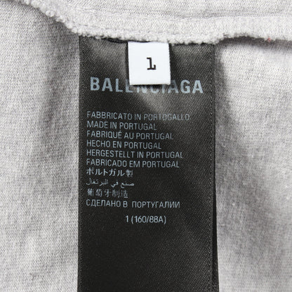 Be Kind Tee ロゴ刺繍 ヴィンテージ加工 ユーズド加工 長袖Tシャツ コットン グレー バレンシアガ トップス BALENCIAGA