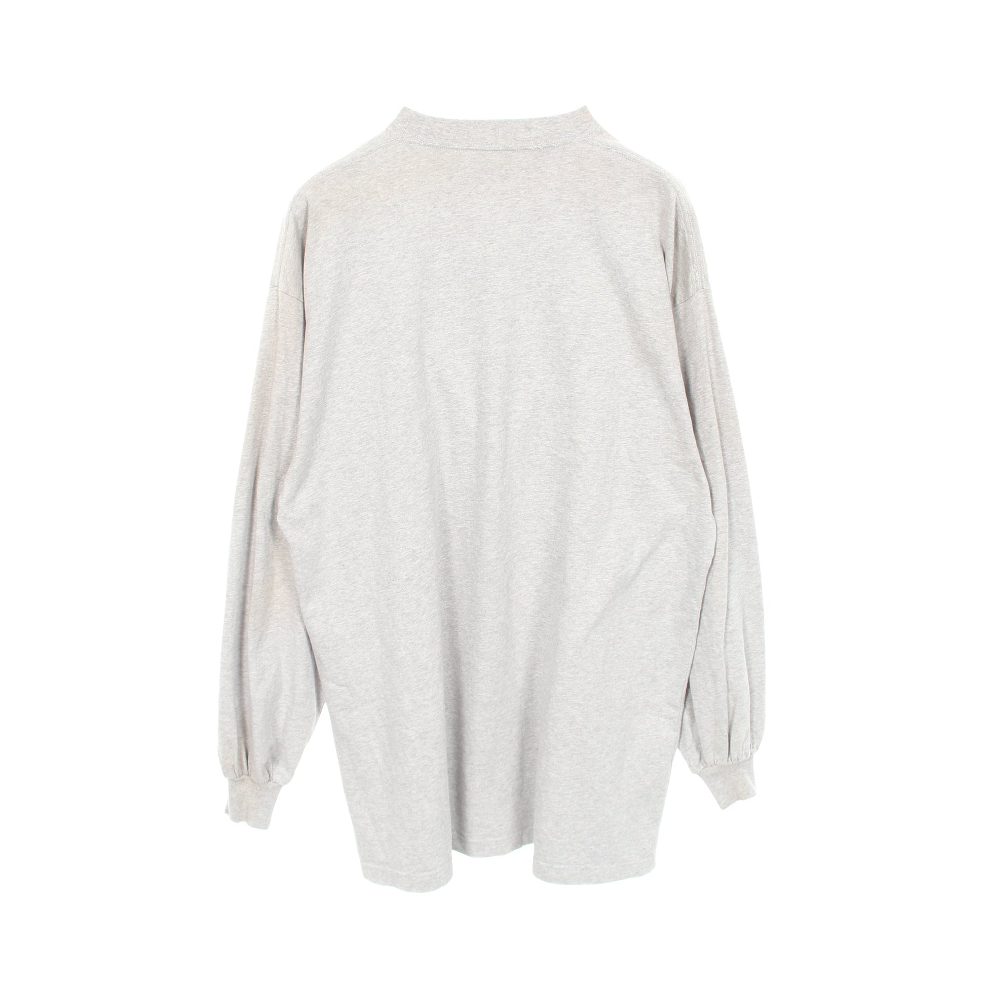 Be Kind Tee ロゴ刺繍 ヴィンテージ加工 ユーズド加工 長袖Tシャツ コットン グレー バレンシアガ トップス BALENCIAGA