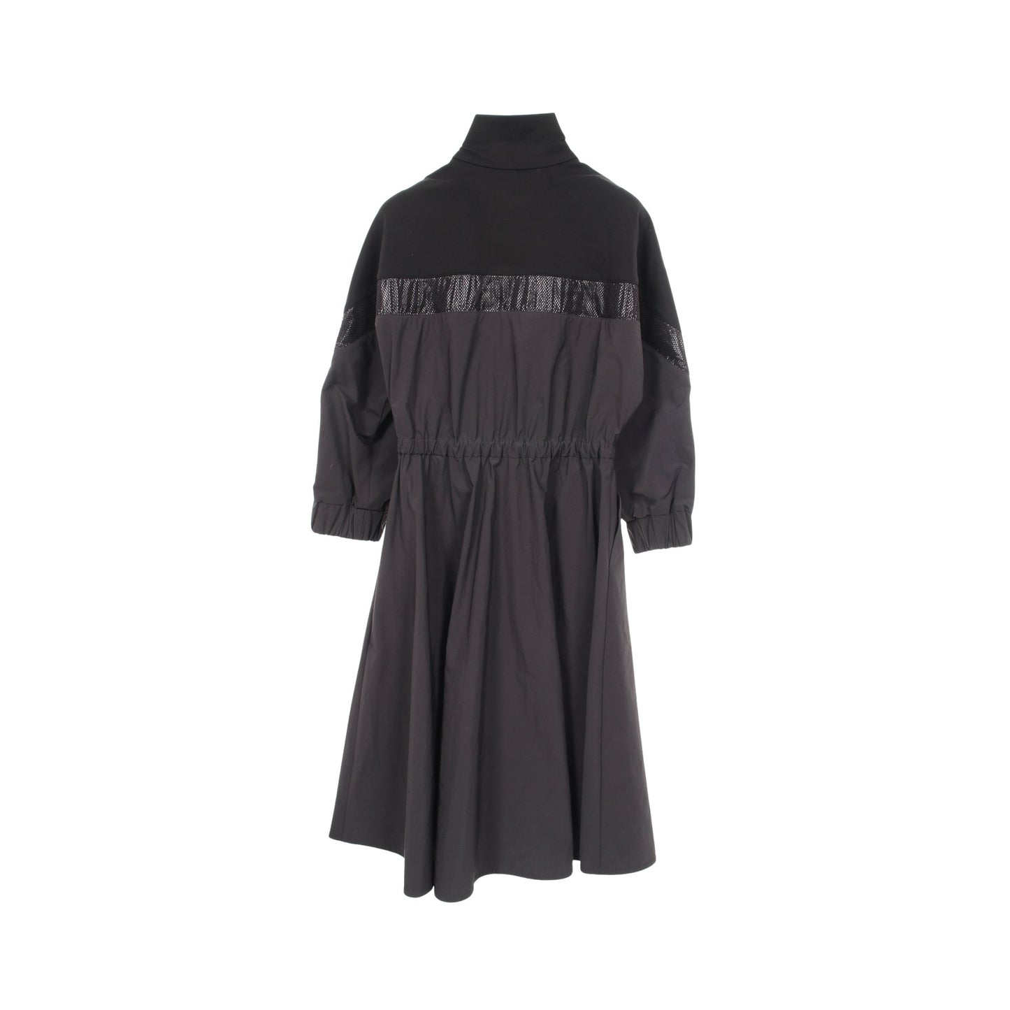 ABITO ワンピース レーヨン ナイロン ブラック モンクレール ワンピース MONCLER
