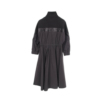 ABITO ワンピース レーヨン ナイロン ブラック モンクレール ワンピース MONCLER