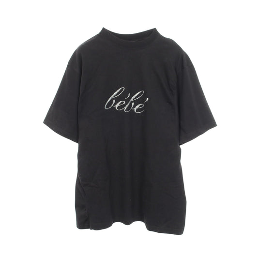 ラインストーン 半袖Tシャツ コットン ブラック バレンシアガ トップス BALENCIAGA