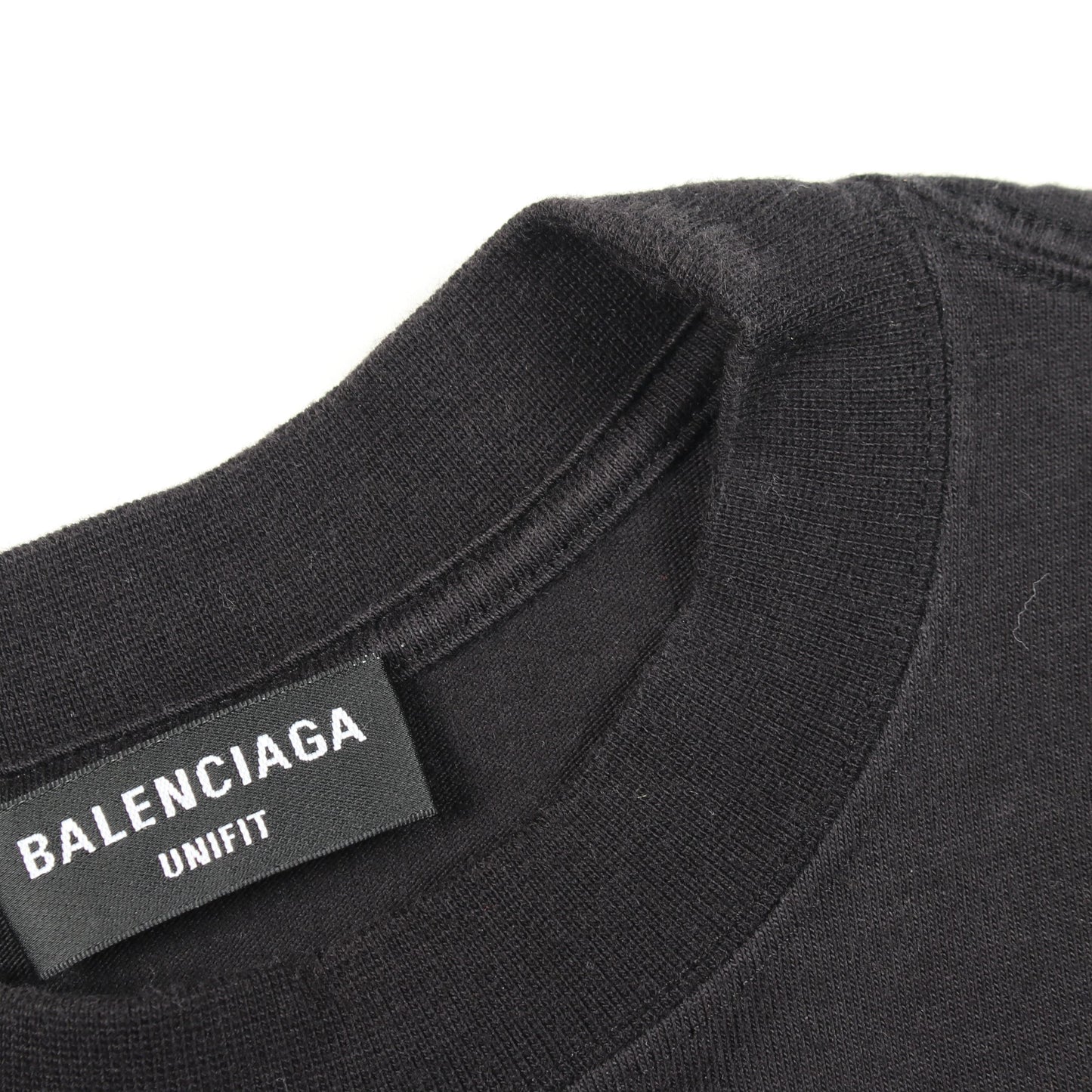 ラインストーン 半袖Tシャツ コットン ブラック バレンシアガ トップス BALENCIAGA