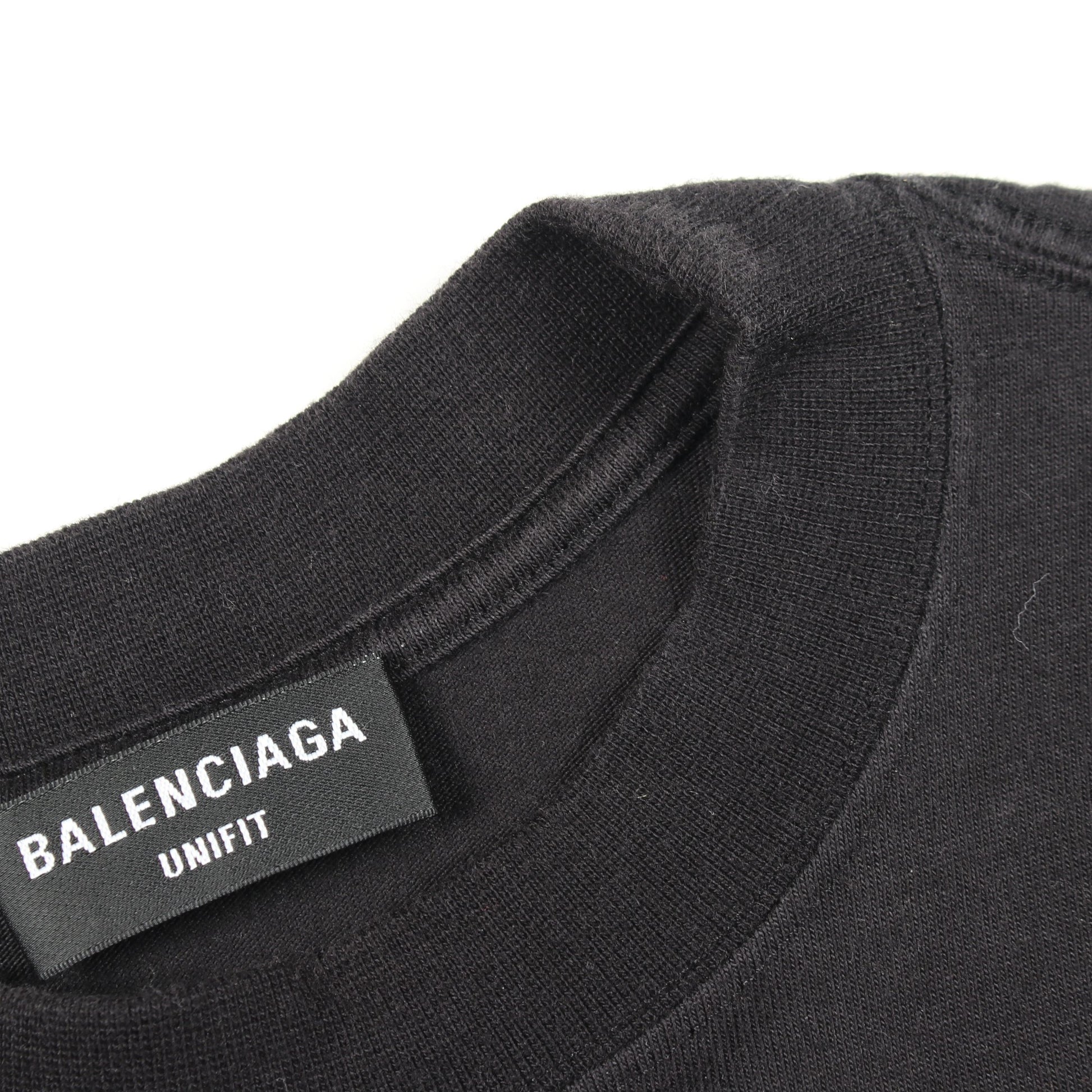 ラインストーン 半袖Tシャツ コットン ブラック バレンシアガ トップス BALENCIAGA