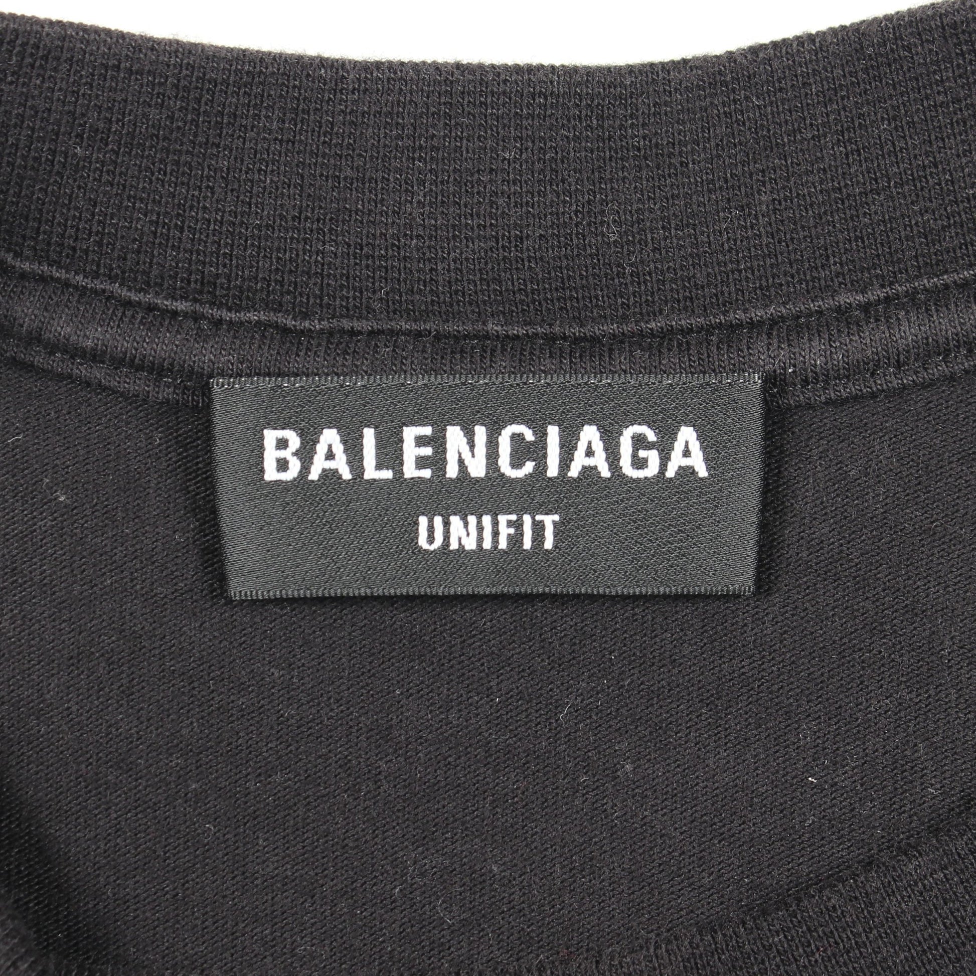 ラインストーン 半袖Tシャツ コットン ブラック バレンシアガ トップス BALENCIAGA