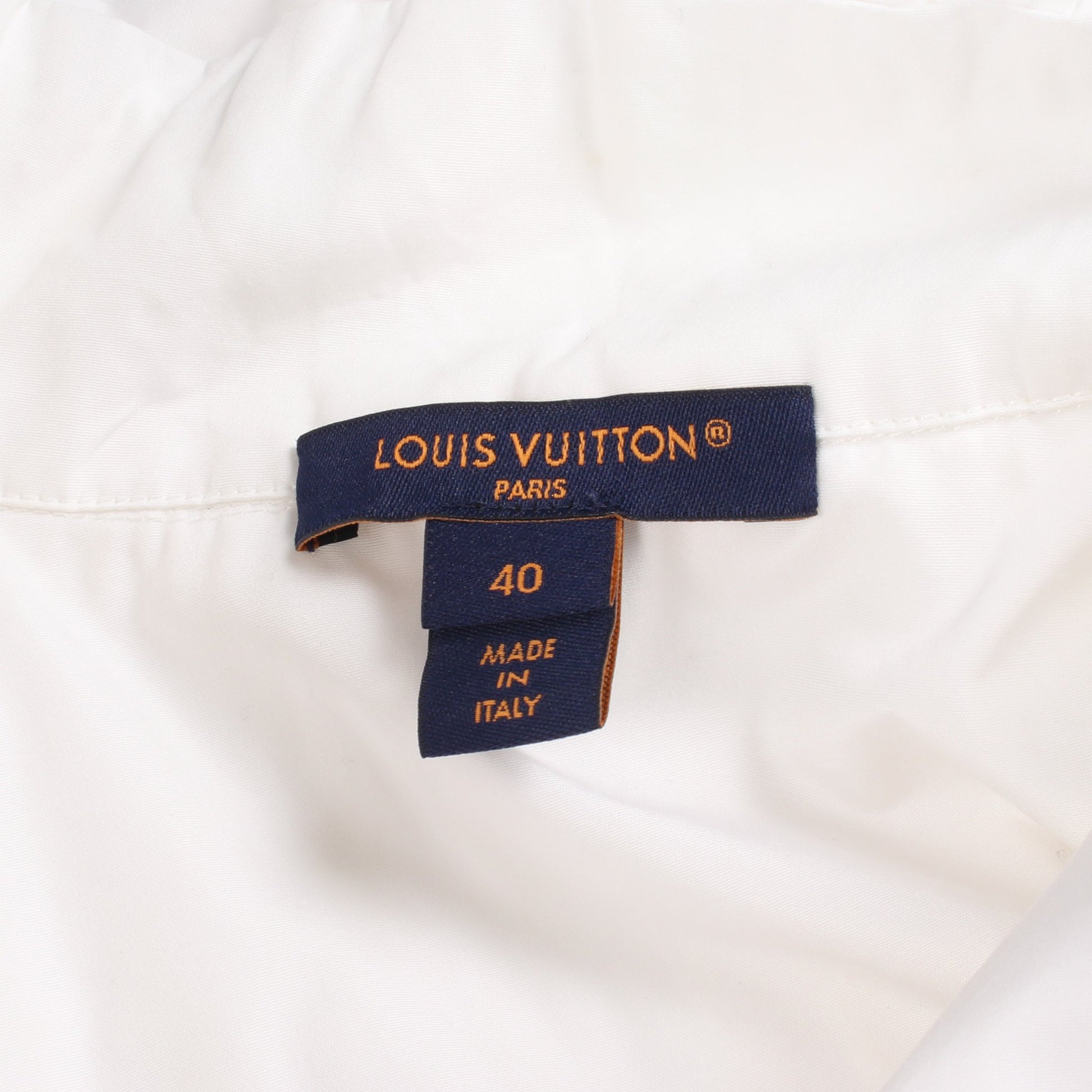 フリル シャツ ブラウス コットン ホワイト ルイヴィトン トップス LOUIS VUITTON