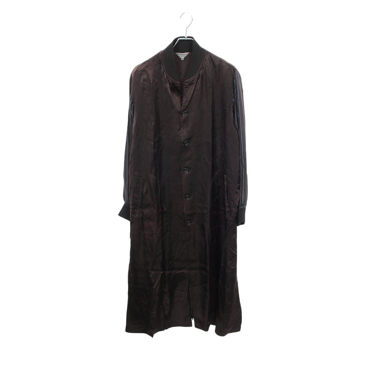 ロゴプリント ショップ コート キュプラ ブラック ブルー ホワイト コムデギャルソン アウター Comme des Garcons