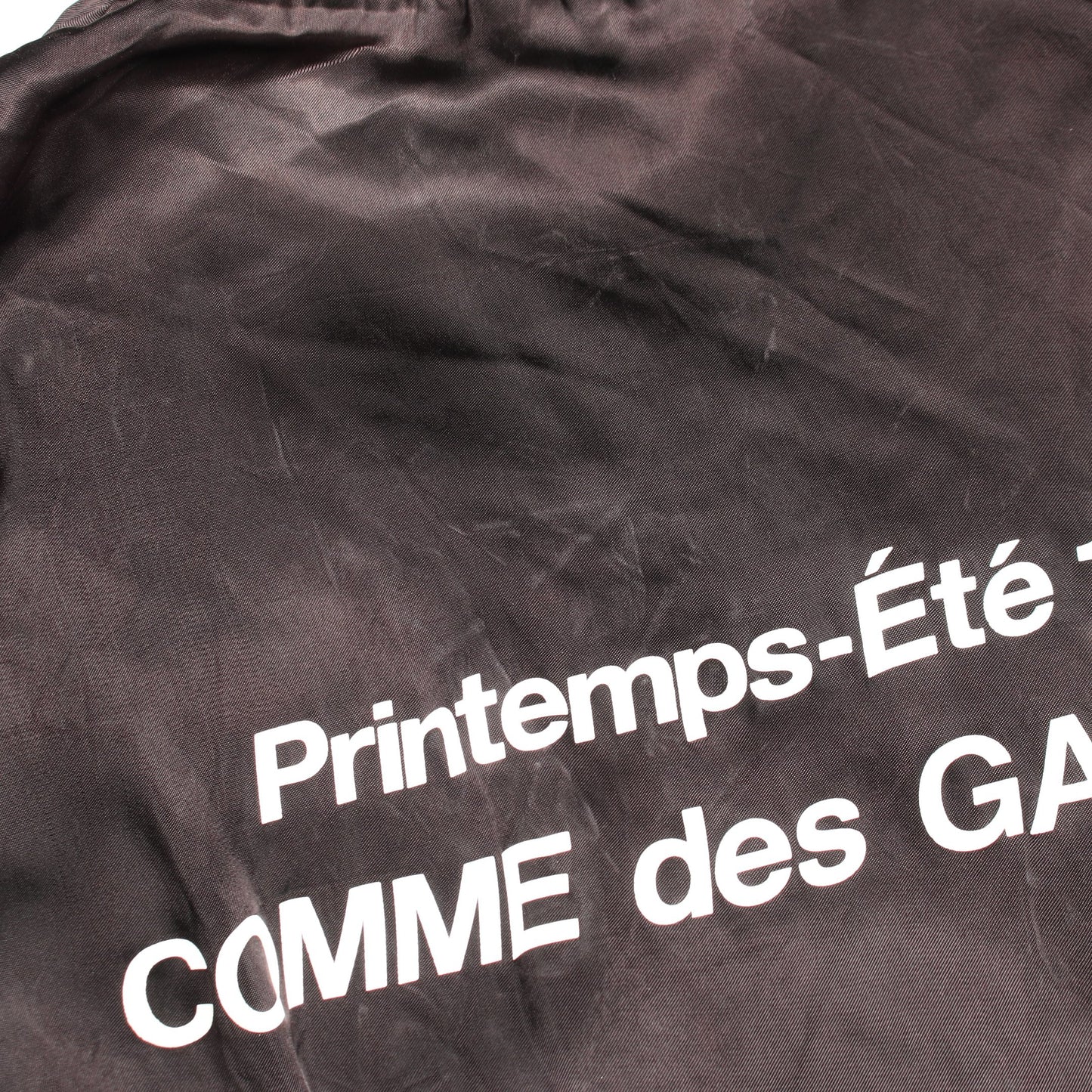 ロゴプリント ショップ コート キュプラ ブラック ブルー ホワイト コムデギャルソン アウター Comme des Garcons