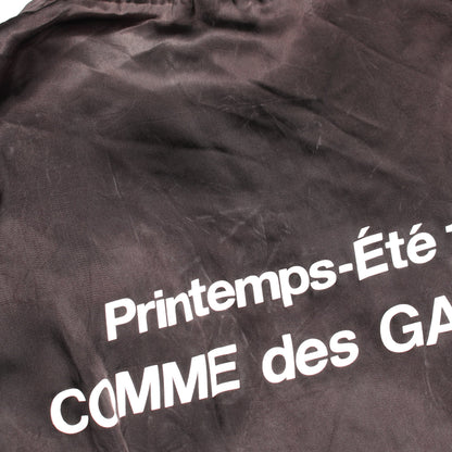 ロゴプリント ショップ コート キュプラ ブラック ブルー ホワイト コムデギャルソン アウター Comme des Garcons