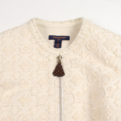 モノグラムフィルクーペジップアップドレス ワンピース コットン オフホワイト ルイヴィトン ワンピース LOUIS VUITTON