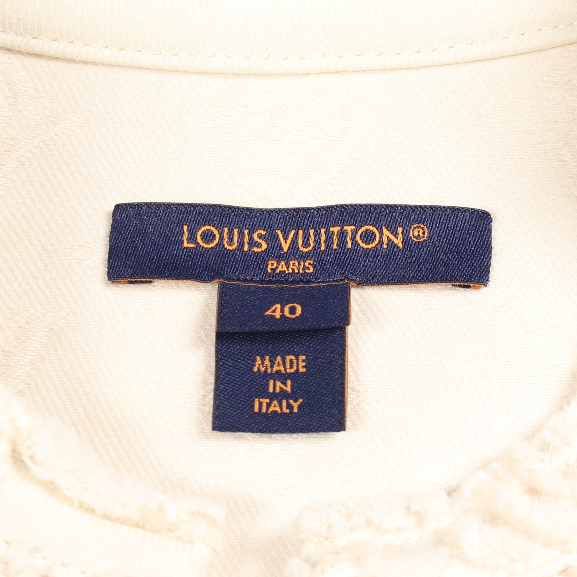 モノグラムフィルクーペジップアップドレス ワンピース コットン オフホワイト ルイヴィトン ワンピース LOUIS VUITTON