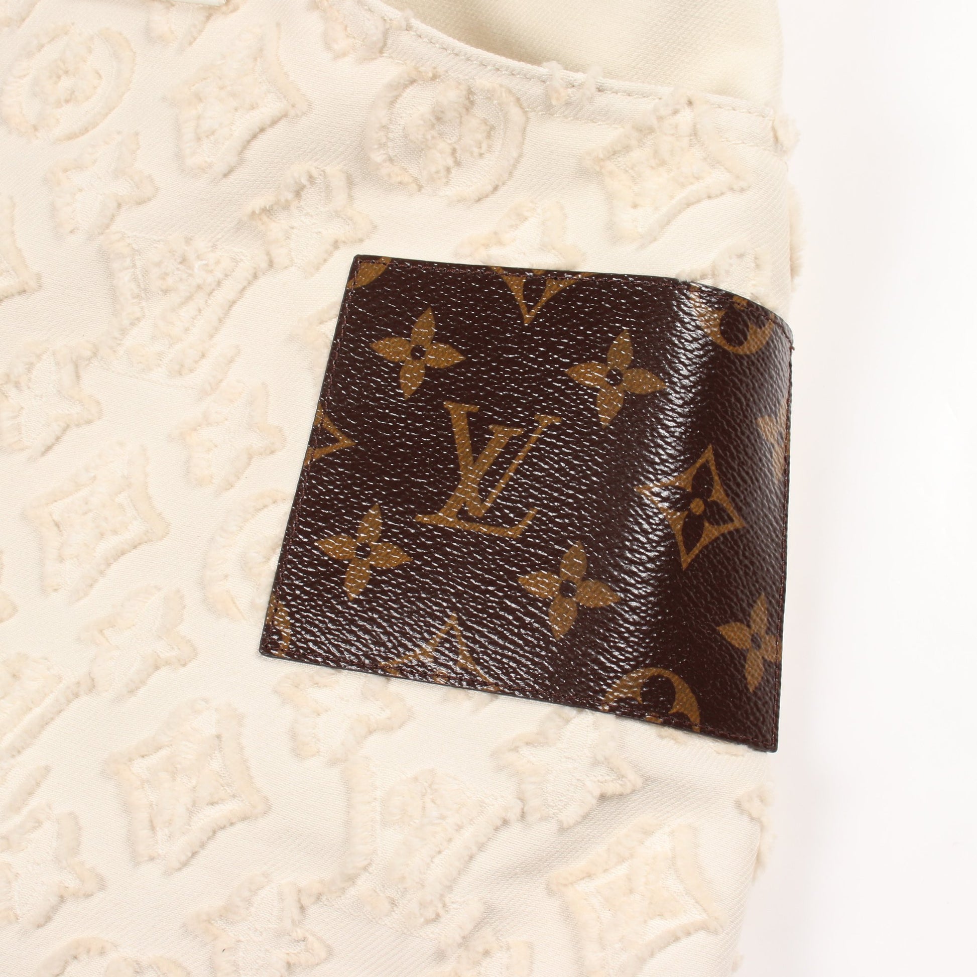 モノグラムフィルクーペジップアップドレス ワンピース コットン オフホワイト ルイヴィトン ワンピース LOUIS VUITTON