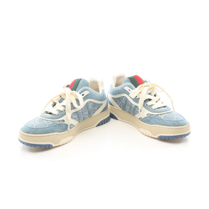 リウェブ GG柄 スニーカー デニム レザー ブルー ホワイト グッチ シューズ GUCCI