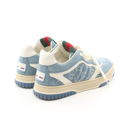 リウェブ GG柄 スニーカー デニム レザー ブルー ホワイト グッチ シューズ GUCCI