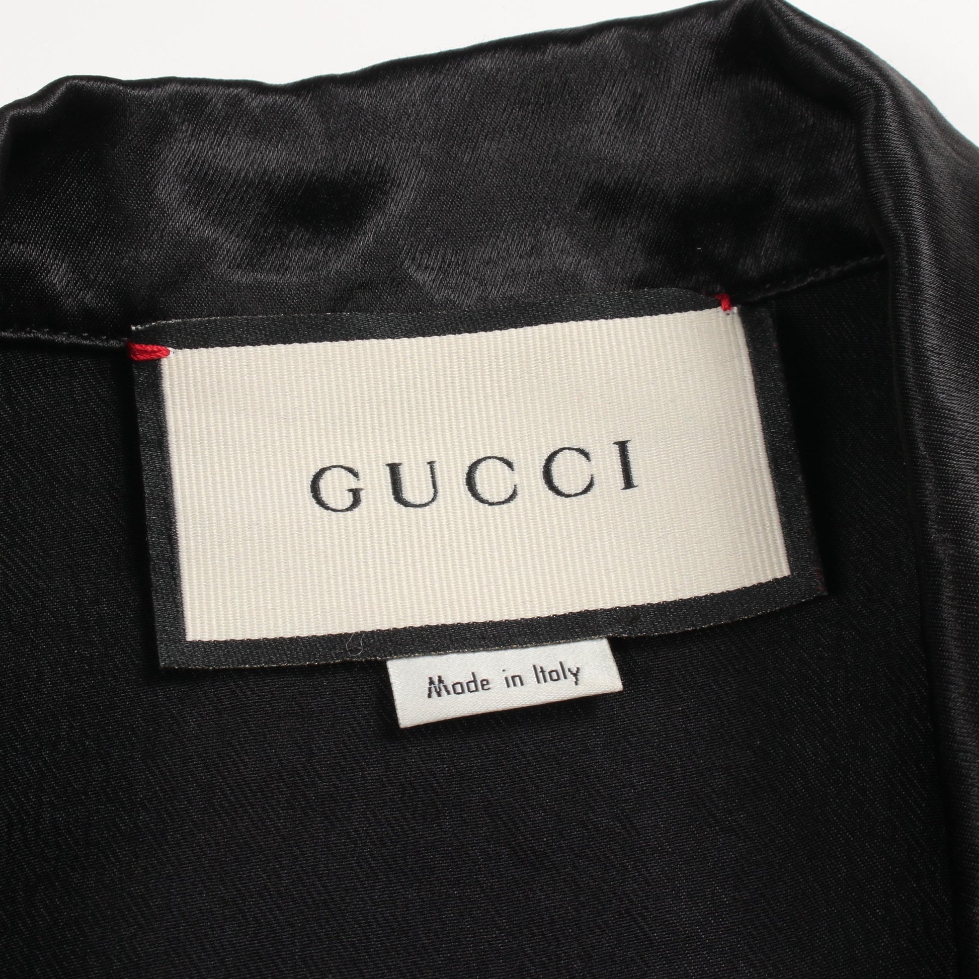 ロゴテープ オープンカラー 半袖 シャツ ブラック グッチ トップス GUCCI