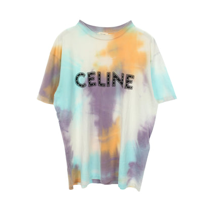 スタッズロゴ タイダイ クルーネック 半袖Tシャツ コットン マルチカラー セリーヌ トップス CELINE