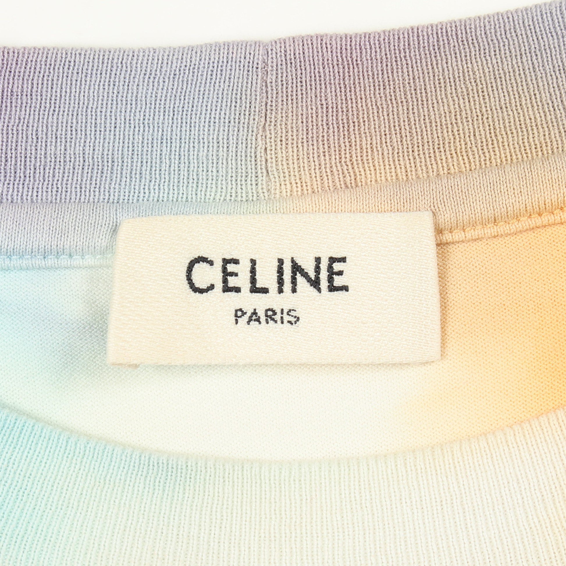 スタッズロゴ タイダイ クルーネック 半袖Tシャツ コットン マルチカラー セリーヌ トップス CELINE