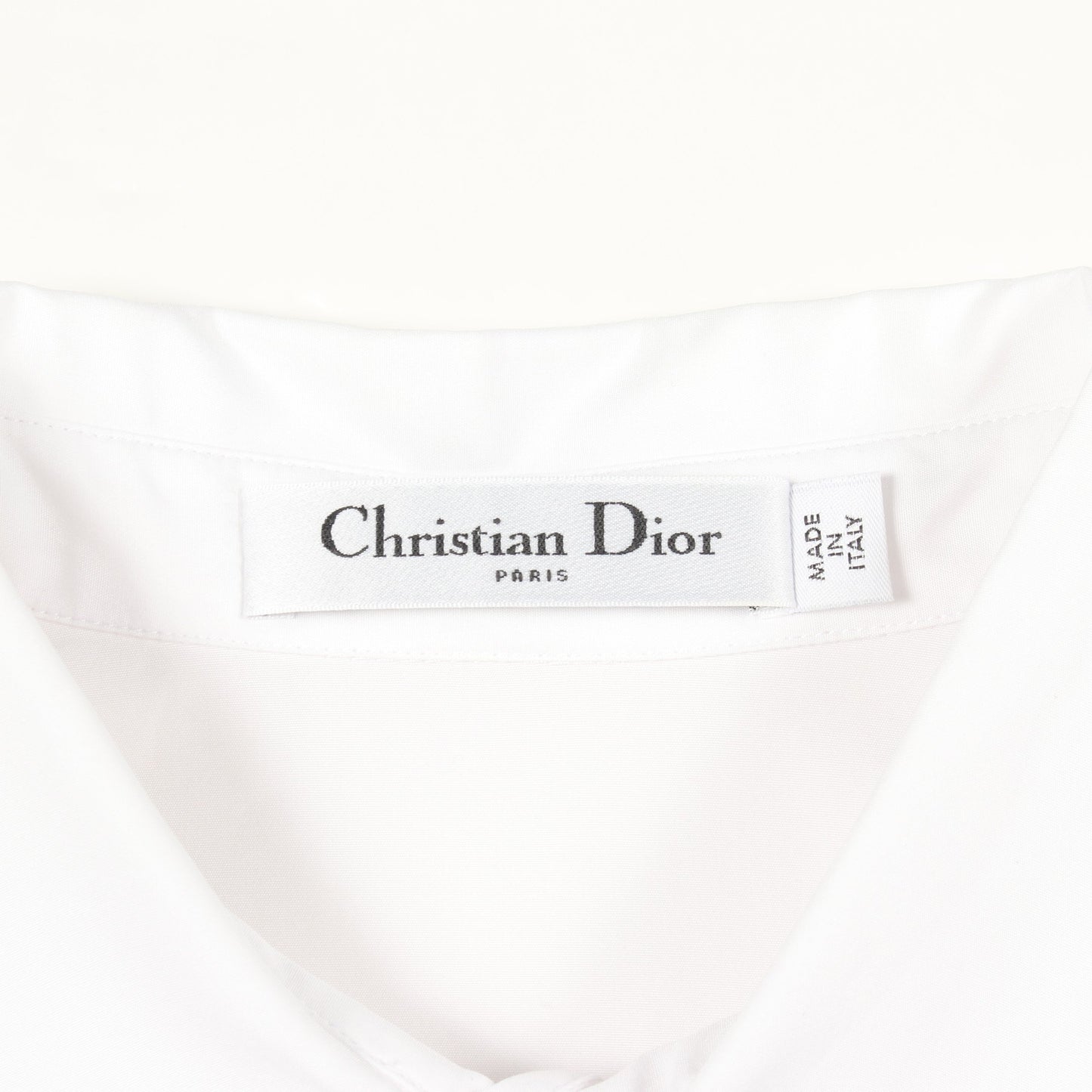 BEE刺繍 シャツ コットン ホワイト クリスチャンディオール トップス Christian Dior