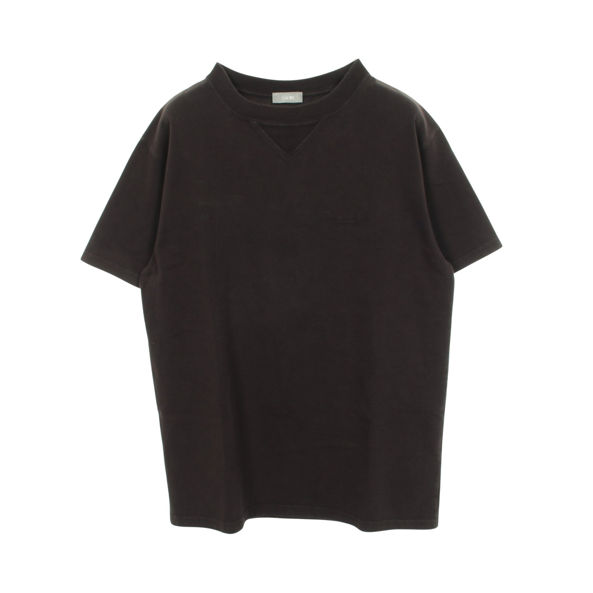 ロゴ刺繍 半袖Tシャツ コットン ブラック クリスチャンディオール トップス Christian Dior