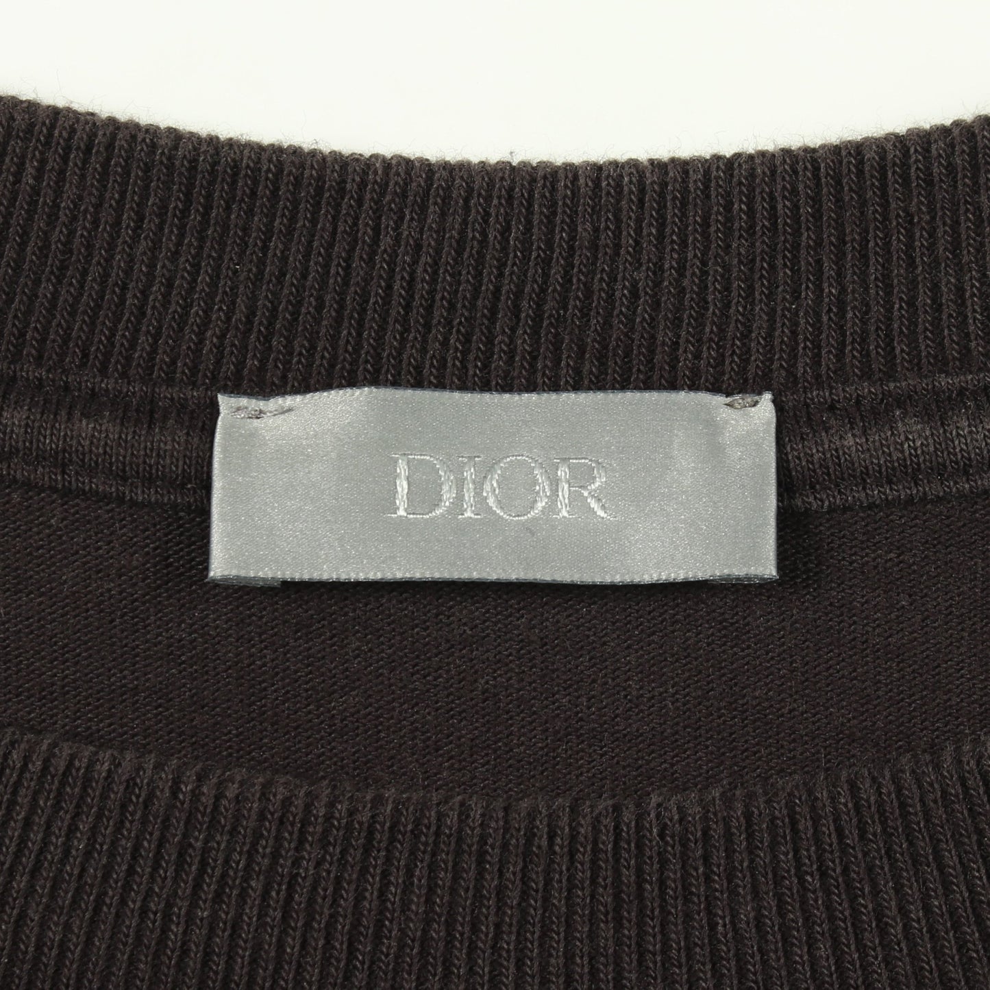ロゴ刺繍 半袖Tシャツ コットン ブラック クリスチャンディオール トップス Christian Dior