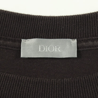 ロゴ刺繍 半袖Tシャツ コットン ブラック クリスチャンディオール トップス Christian Dior