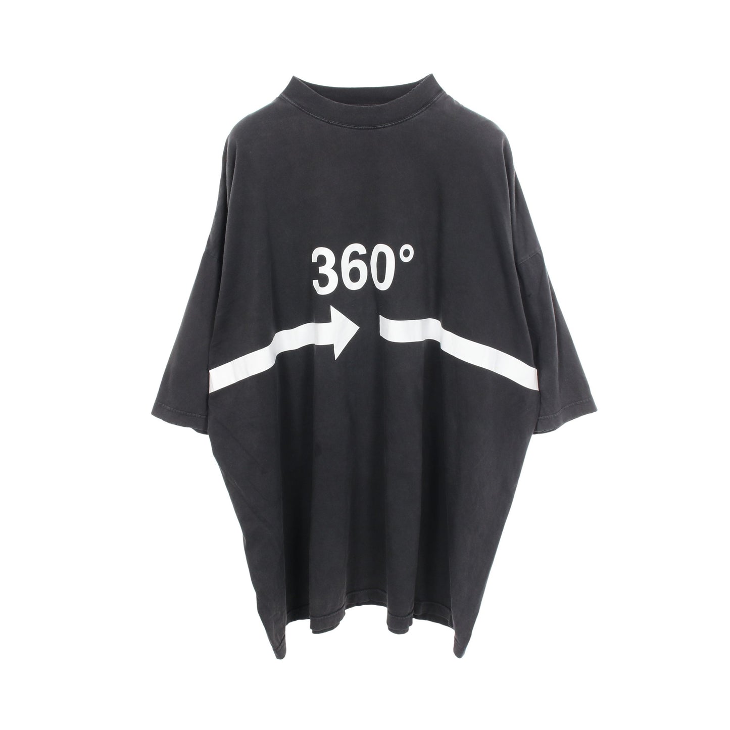 TUBULAR ダメージ加工 半袖Tシャツ コットン ダークグレー バレンシアガ トップス BALENCIAGA