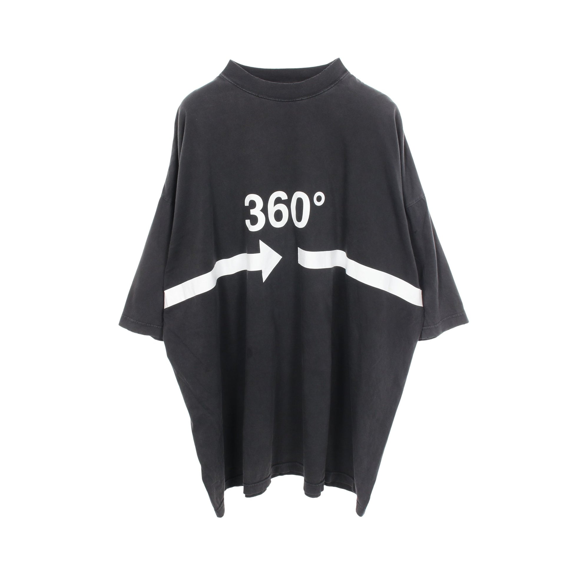 TUBULAR ダメージ加工 半袖Tシャツ コットン ダークグレー バレンシアガ トップス BALENCIAGA