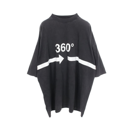 TUBULAR ダメージ加工 半袖Tシャツ コットン ダークグレー バレンシアガ トップス BALENCIAGA