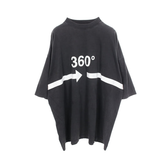 TUBULAR ダメージ加工 半袖Tシャツ コットン ダークグレー バレンシアガ トップス BALENCIAGA