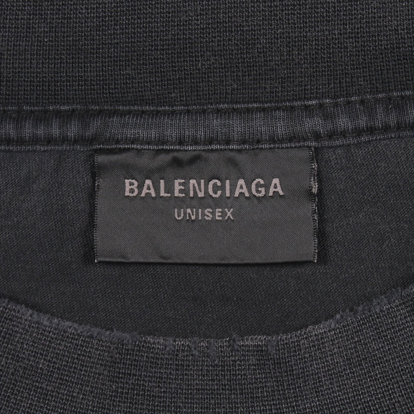 TUBULAR ダメージ加工 半袖Tシャツ コットン ダークグレー バレンシアガ トップス BALENCIAGA