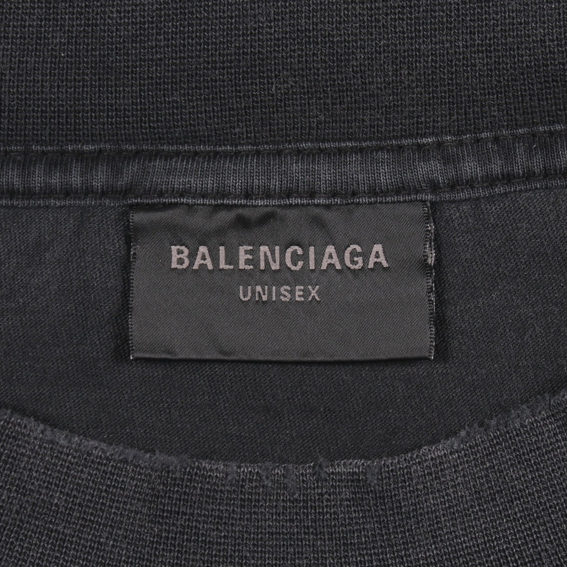 TUBULAR ダメージ加工 半袖Tシャツ コットン ダークグレー バレンシアガ トップス BALENCIAGA
