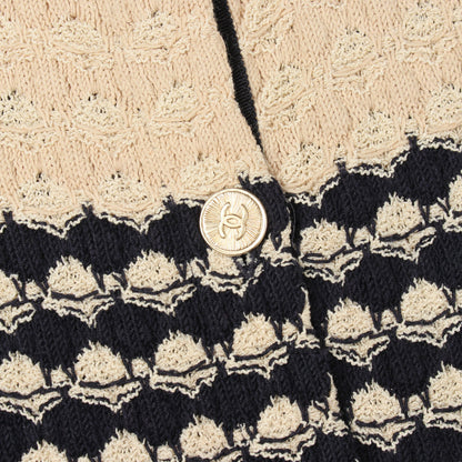 ココマークボタン カーディガン レーヨン コットン シルク ベージュ ネイビー シャネル トップス CHANEL