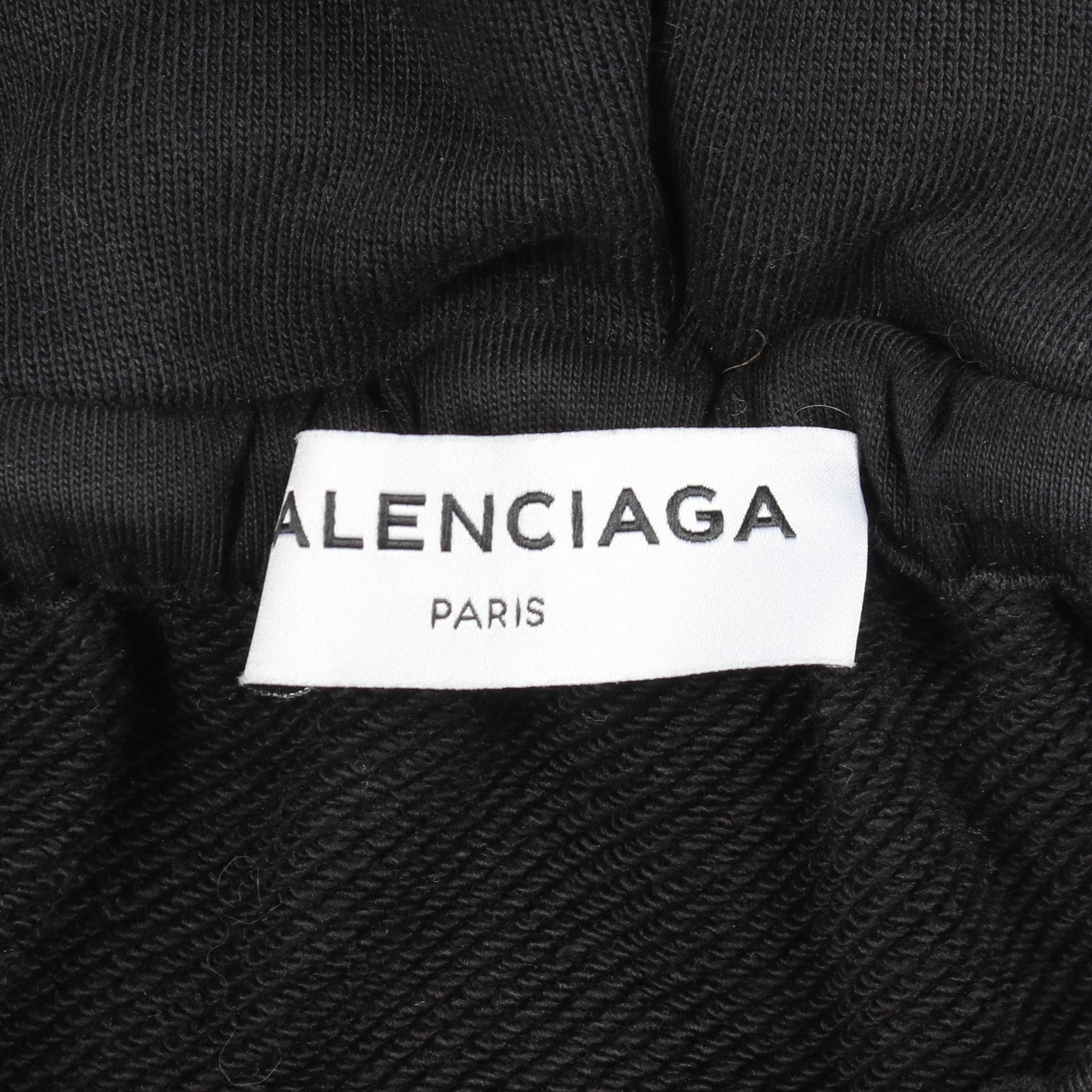 レインボーロゴ プルオーバーパーカー コットン ブラック バレンシアガ トップス BALENCIAGA