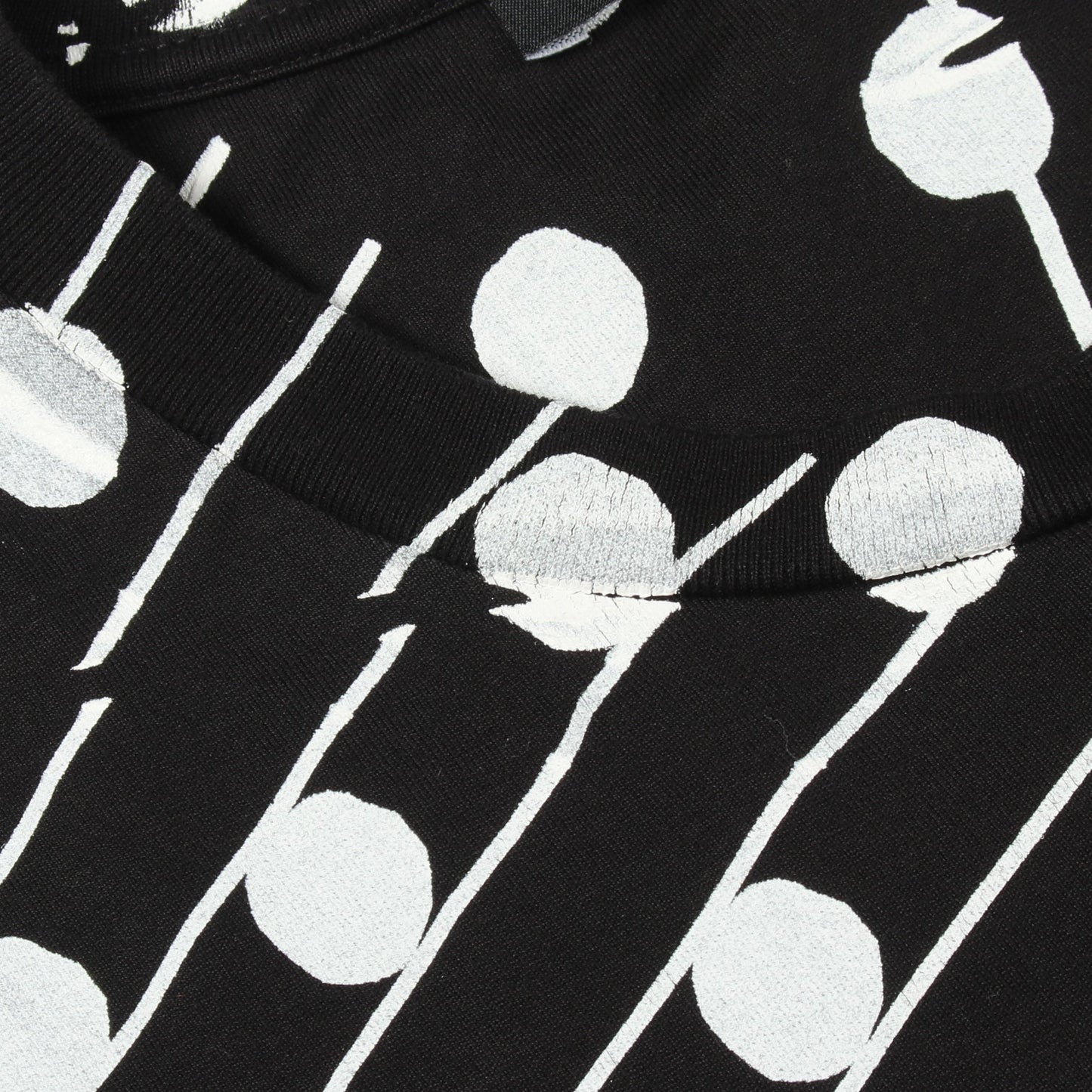 ロゴプリント ドット ストライプ 半袖Tシャツ コットン ブラック ホワイト ドルチェアンドガッバーナ