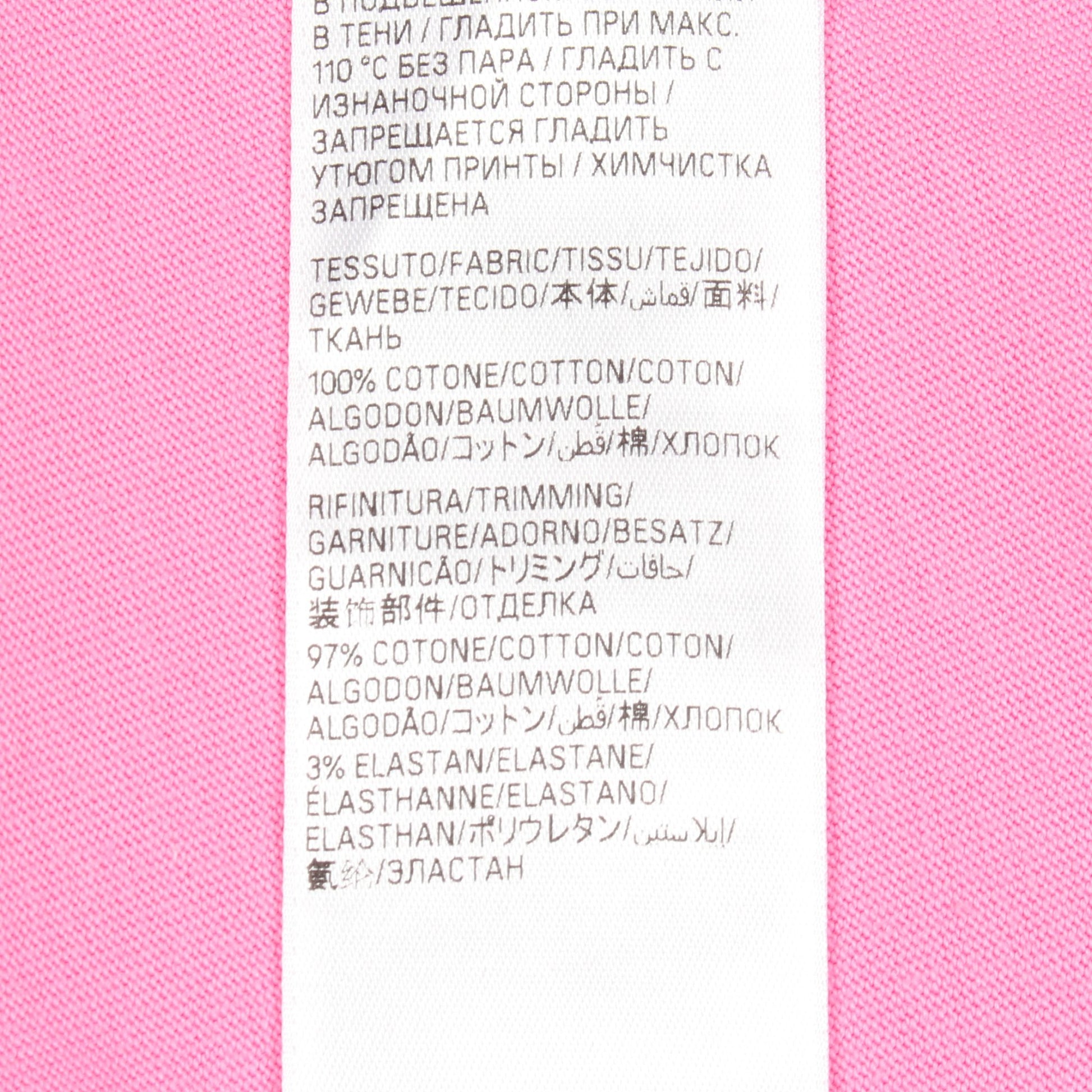 ロゴプリント オーバーサイズ ダメージ加工 半袖Tシャツ コットン ピンク バレンシアガ トップス BALENCIAGA