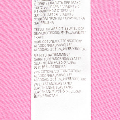 ロゴプリント オーバーサイズ ダメージ加工 半袖Tシャツ コットン ピンク バレンシアガ トップス BALENCIAGA
