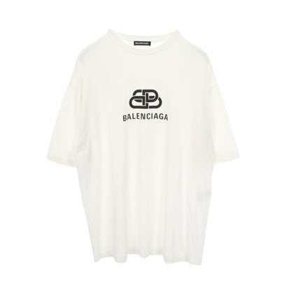 BBロゴ 半袖Tシャツ コットン ホワイト バレンシアガ トップス BALENCIAGA