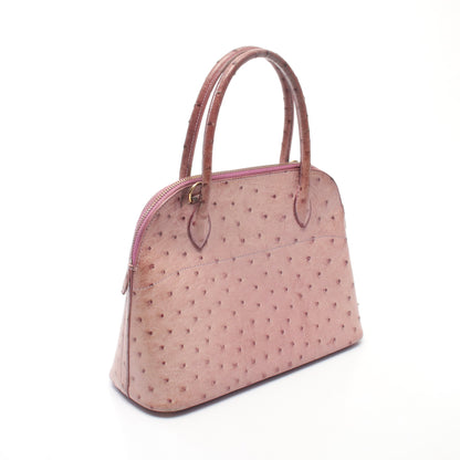 ボリード27 2WAY ハンドバッグ オーストリッチ ライトパープル ゴールド金具 ○U刻印 エルメス バッグ HERMES