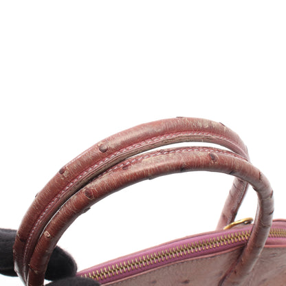ボリード27 2WAY ハンドバッグ オーストリッチ ライトパープル ゴールド金具 ○U刻印 エルメス バッグ HERMES