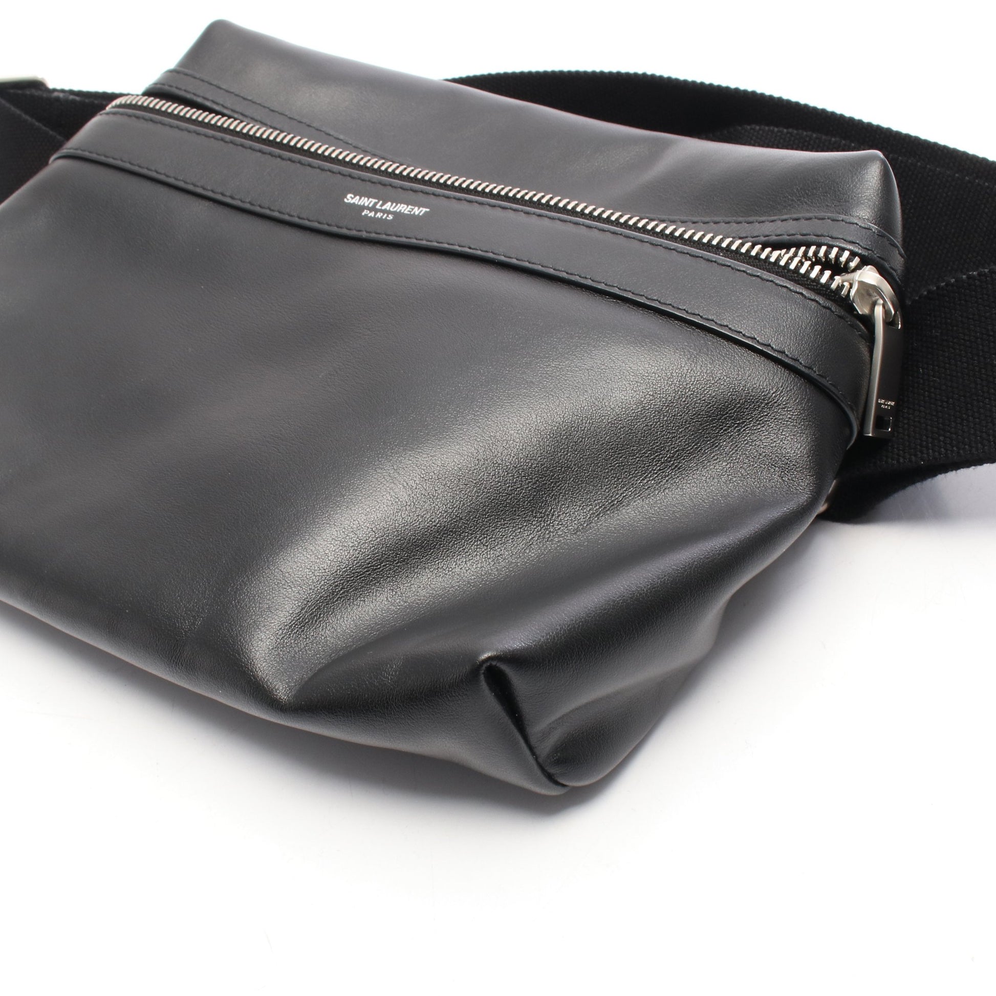 SAC CITY ボディバッグ ウエストバッグ レザー ブラック サンローランパリ バッグ SAINT LAURENT PARIS