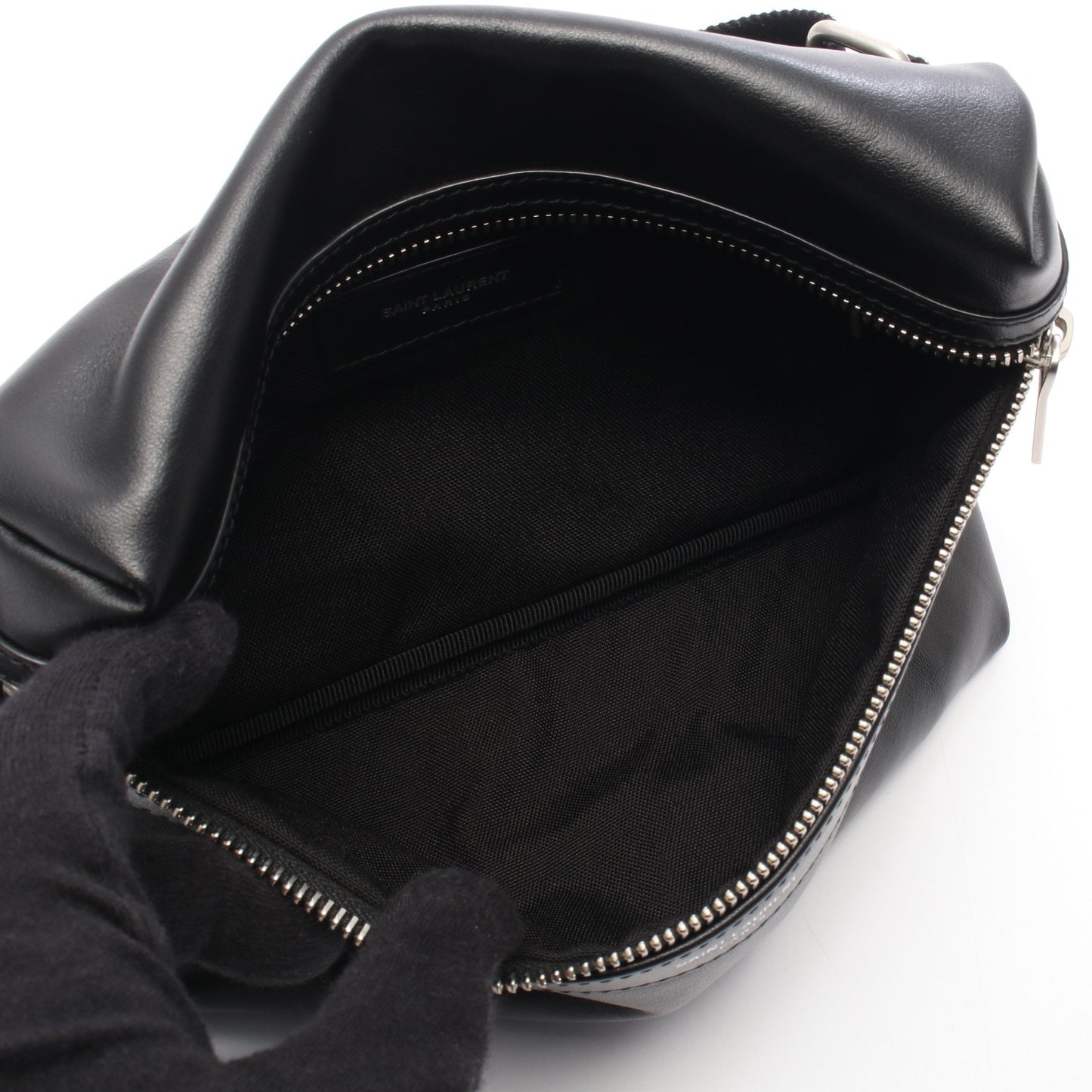 SAC CITY ボディバッグ ウエストバッグ レザー ブラック サンローランパリ バッグ SAINT LAURENT PARIS