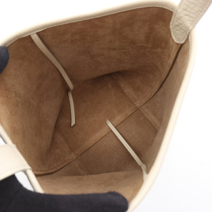 Small N/S Park Tote ハンドバッグ レザー オフホワイト ザロウ バッグ THE ROW