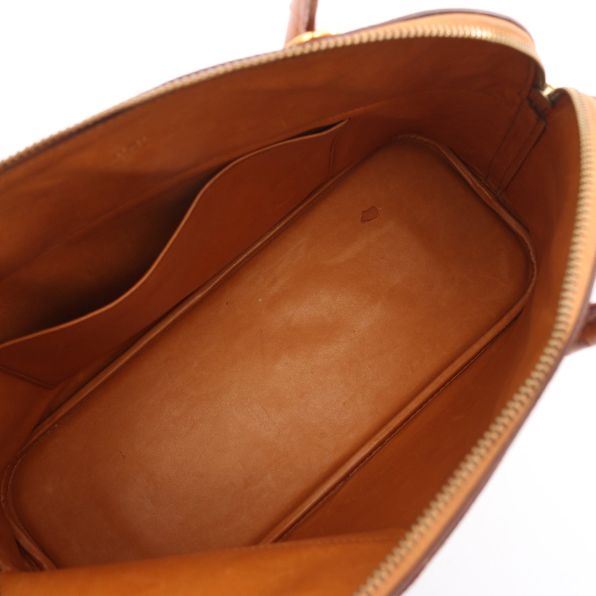 ボリード35 チェスナッツ ハンドバッグ オーストリッチ ブラウン ゴールド金具 ○U刻印 エルメス バッグ HERMES