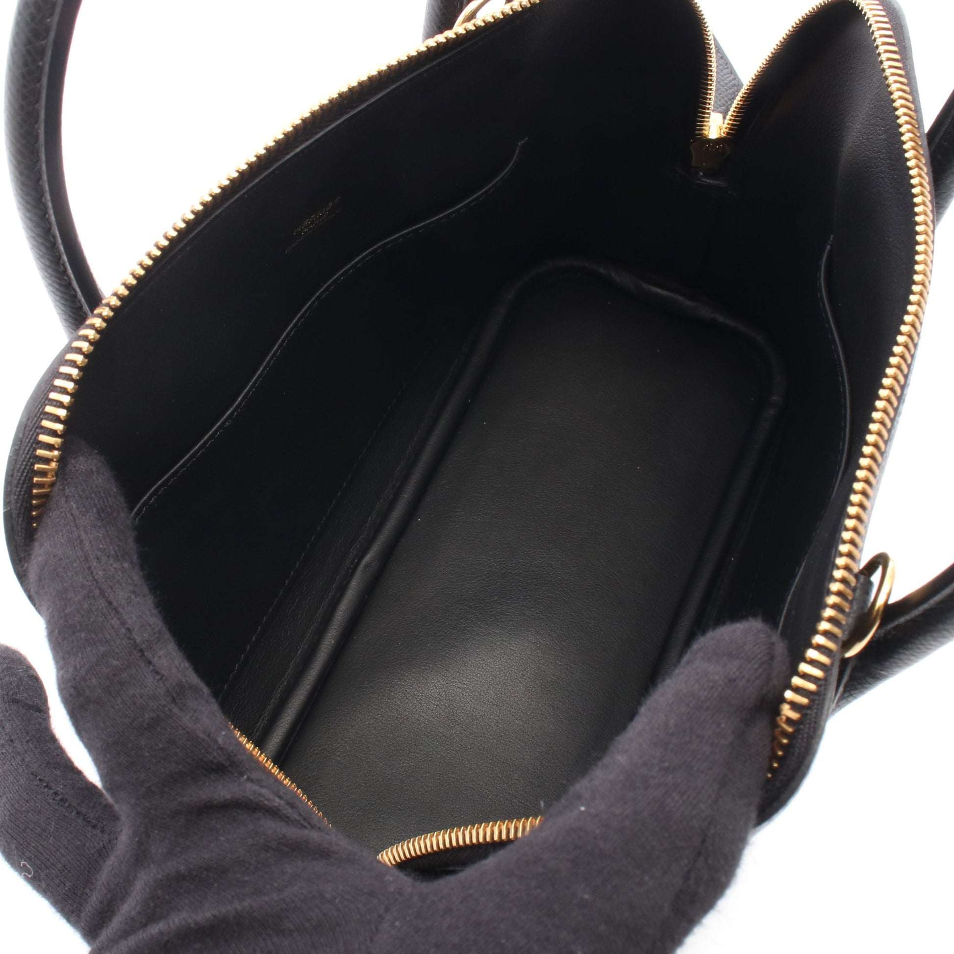 ボリード1923 25 2WAY ハンドバッグ ヴォーエプソン ブラック ゴールド金具 W刻印 エルメス バッグ HERMES