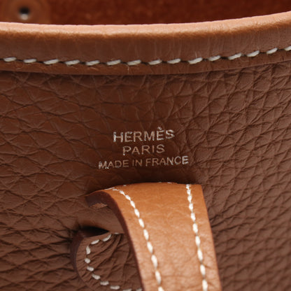 エヴリンTPM アマゾン ゴールド ショルダーバッグ トリヨンクレマンス ブラウン シルバー金具 G刻印 エルメス バッグ HERMES
