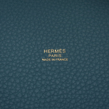 ピコタンロックPM ニューブルージーン ハンドバッグ トリヨンクレマンス ライトブルー ゴールド金具 K刻印 エルメス バッグ HERMES