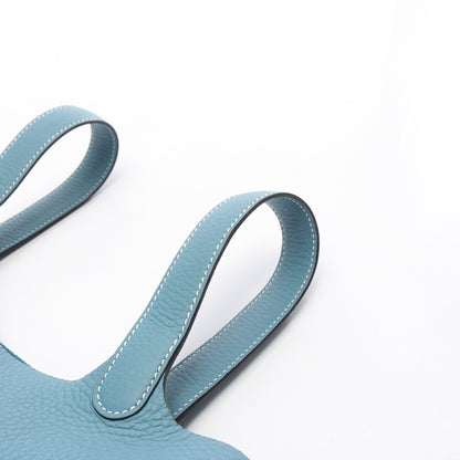 ピコタンロックPM ニューブルージーン ハンドバッグ トリヨンクレマンス ライトブルー ゴールド金具 K刻印 エルメス バッグ HERMES